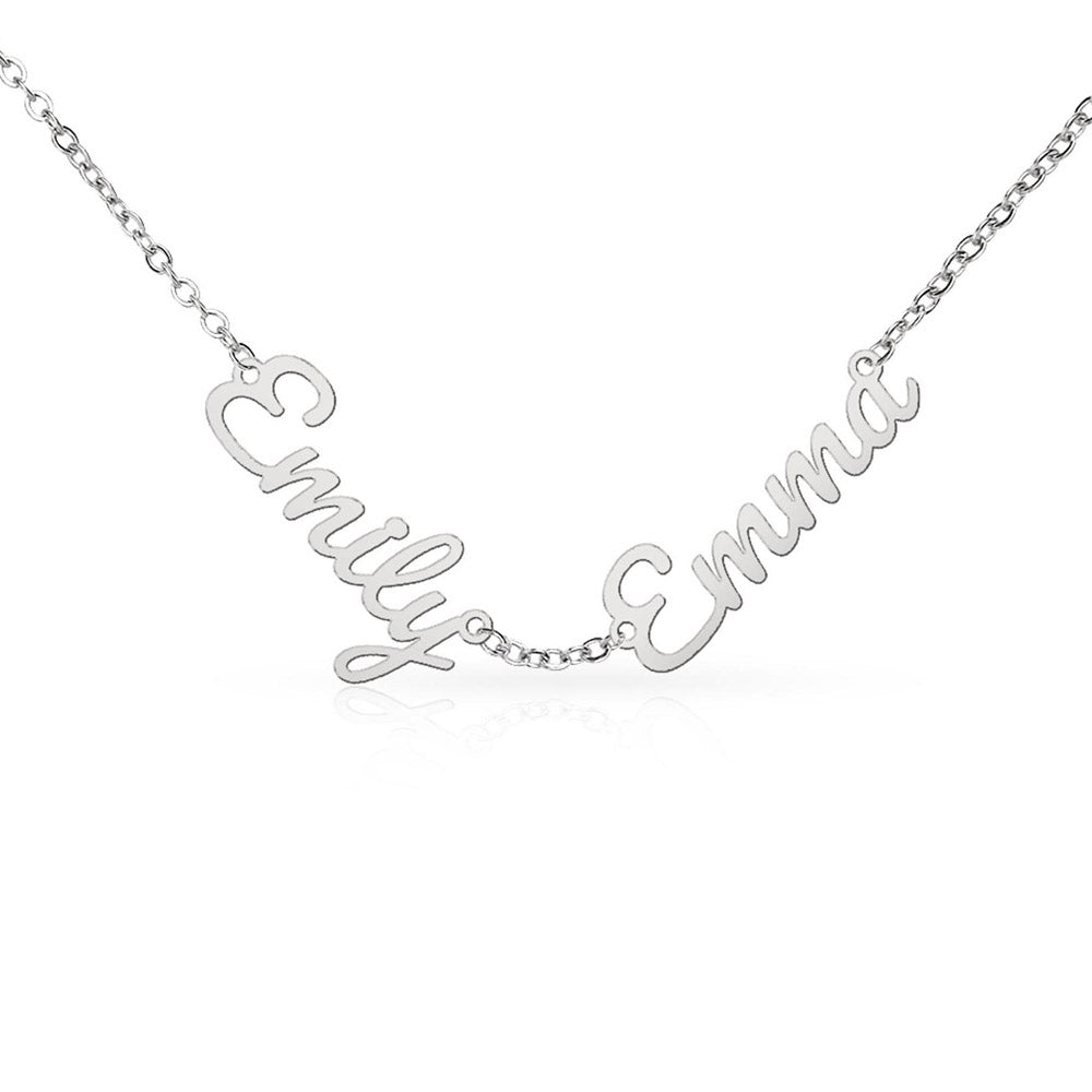 Three Name Personalized Necklace – Faith Love Prosperity Necklace, Meaningful Script Jewelry