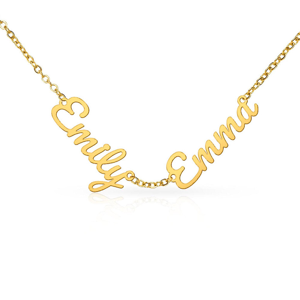 Three Name Personalized Necklace – Faith Love Prosperity Necklace, Meaningful Script Jewelry