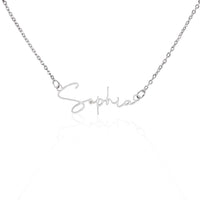 Signature Name Necklace – Personalized Word Necklace, Feminine Empowerment Jewelry