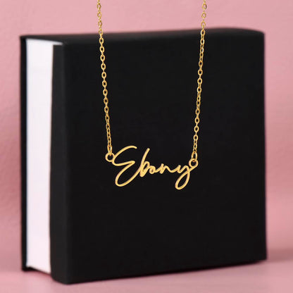 Signature Name Necklace – Personalized Word Necklace, Feminine Empowerment Jewelry