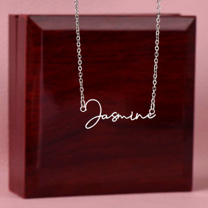 Signature Name Necklace – Personalized Word Necklace, Feminine Empowerment Jewelry