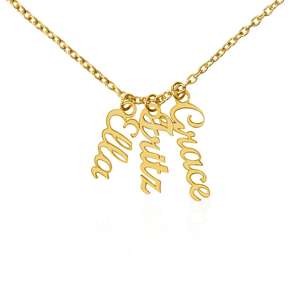 Vertical Name Necklace – Personalized Cursive Necklace, Minimalist, Statement,  Empowerment Jewelry